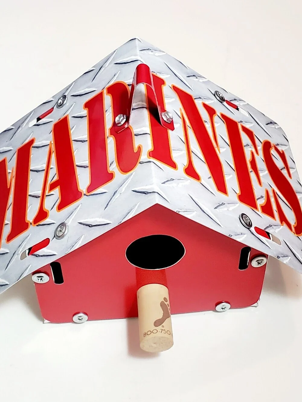 Marines Corps License Plate Handmade Hanging Bird Feeder Unique Gift